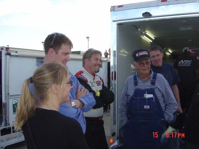 Visitors to Jerry Robertson pit